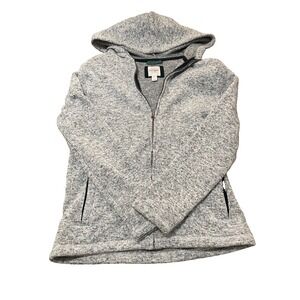 Cat & Jack Grey Zip Up Hooded Light Jacket Youth Large 12/14